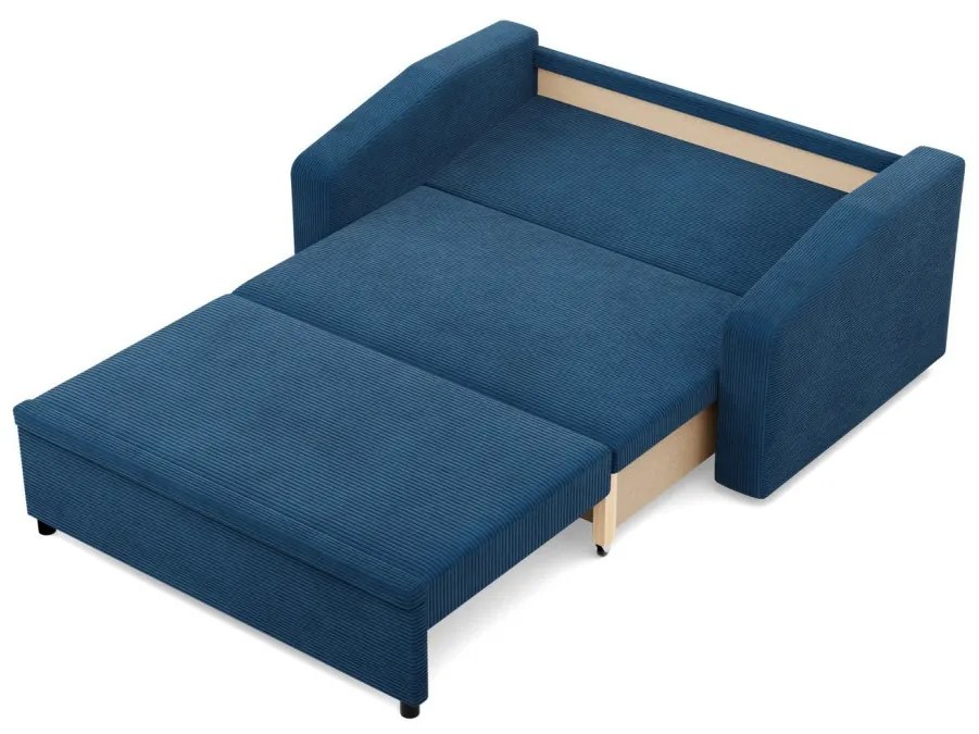 Zeus kanapé, kordbársony, hab töltet, döntött kartámasz, kék