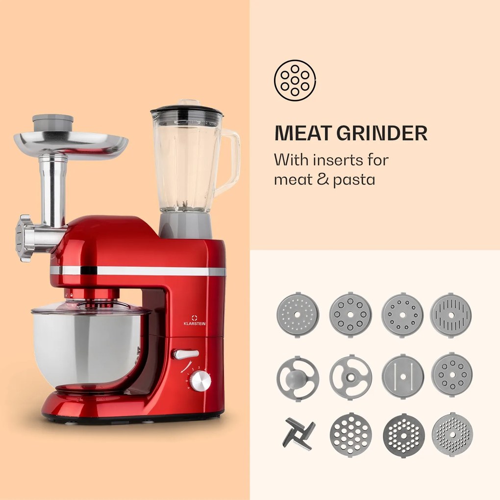 Lucia Elegance, konyhai robotgép, mixer, húsdaráló, 2000 W, BPA mentes