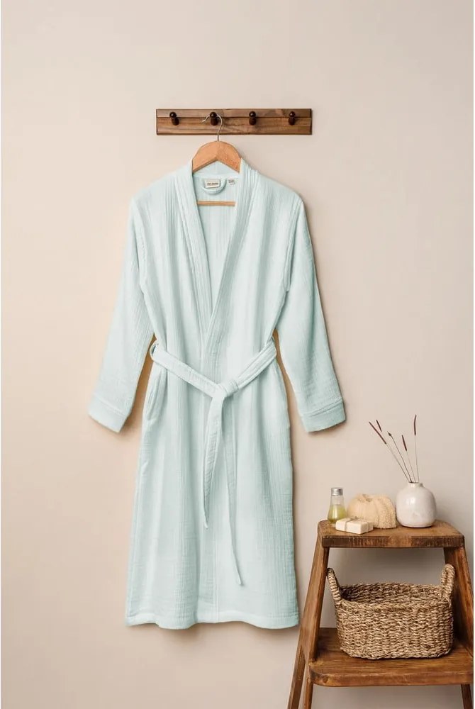 Mentazöld muszlin fürdőköpeny S/M Kimono – Foutastic