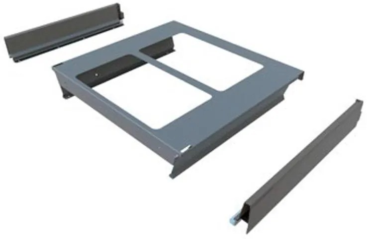 Hulladékgyűjtő Elletipi SQUARE 2.0 450, szelektív, frontkihúzású, szürke, 2*24L