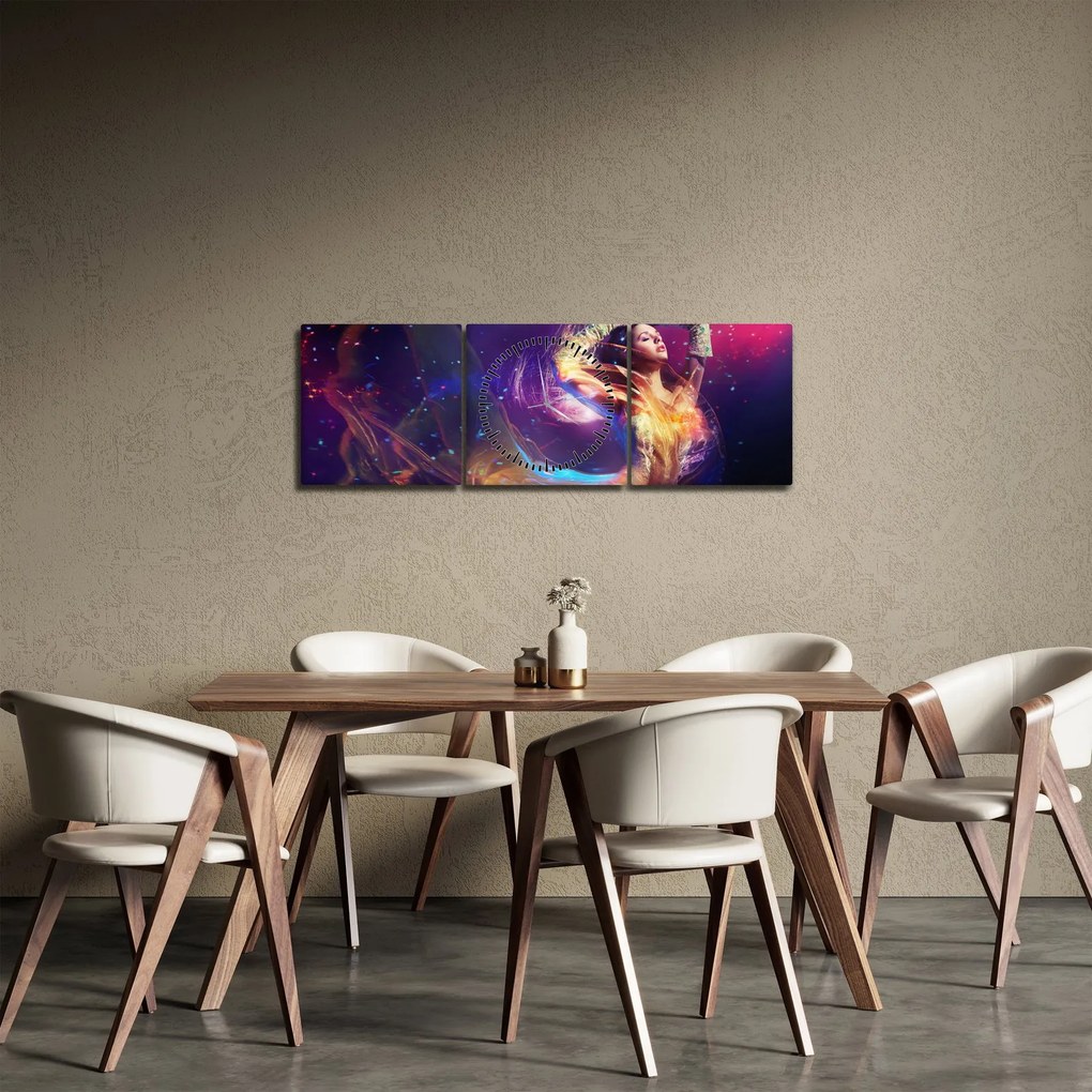 Kép - misztikus nők (órával) (90x30 cm)