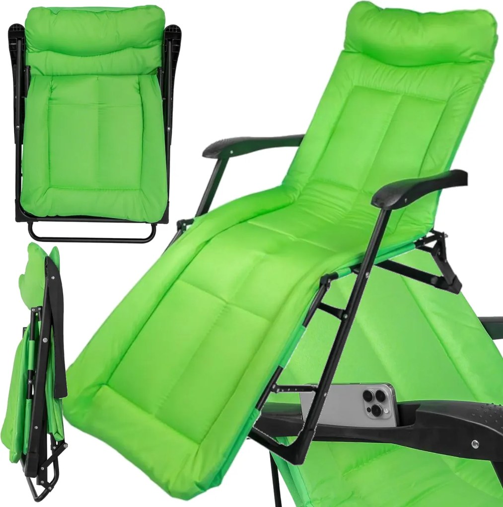 Napozóágy Kerti Napozóágy Strand Turista Szék Összecsukható Kényelmes 200kg