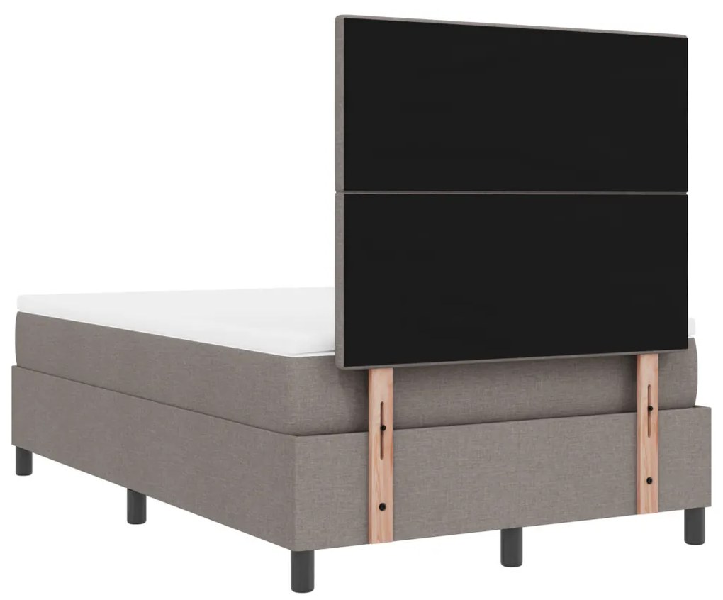 Box Spring Ágy Matresszel Taupe Kis Dupla Szövet