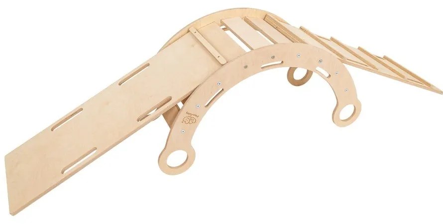 Natúr színű borovi fenyő hinta 39x75x38 cm Montessori – Meowbaby