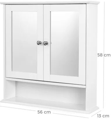 SIERA fehér fali szekrény