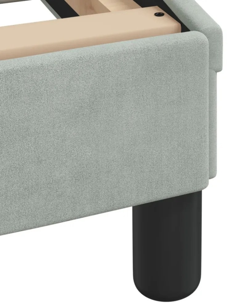 világosszürke bársony ágykeret Dover 140x200 cm