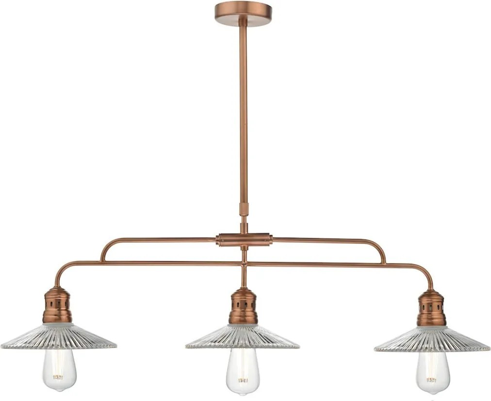DAR LIGHTING ADE7364 ADELINE Többágú Függesztett Lámpa Réz E27 IP20