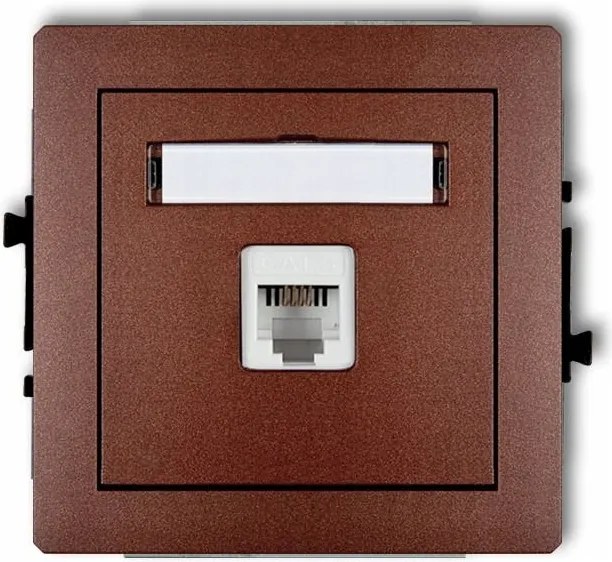 Barna telefon aljzat 9DGT-1 Deco Karlik