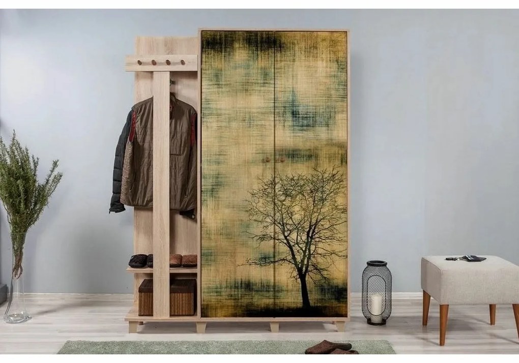 Garmanto Tree Sonoma Oak Double akasztós szekrény