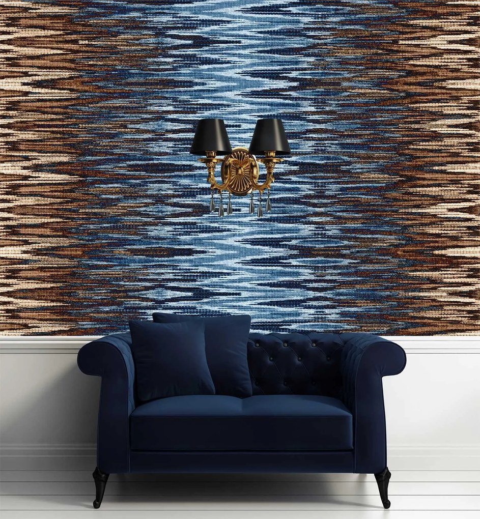 Gario Fotótapéta Gobelin, kék és barna absztrakt Anyag: Vlies, Méret: 100 x 70 cm