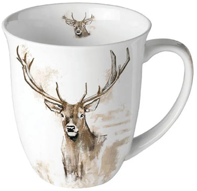 Porcelán bögre szarvas agancs 400 ml