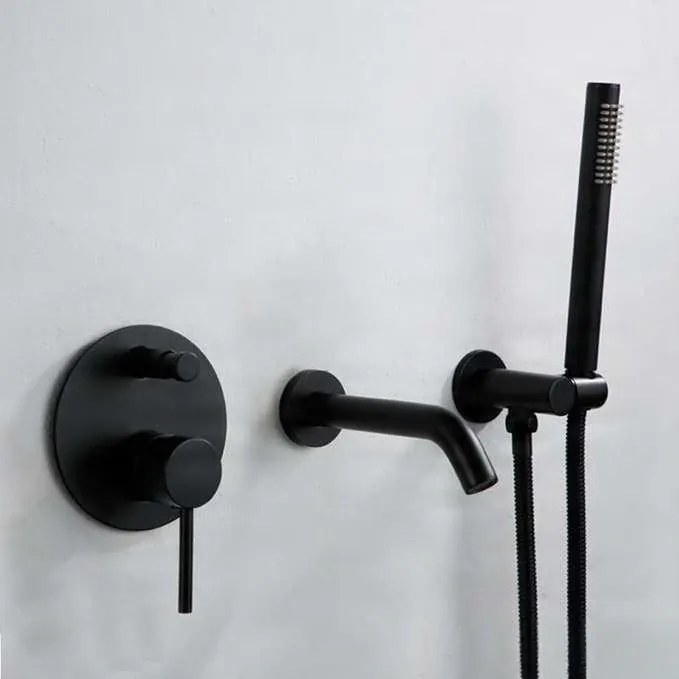 Zuhanyrendszer EYN CP1551black falba süllyesztett kivitelben, kádkifolyóval és kézizuhannyal, többféle színváltozatban