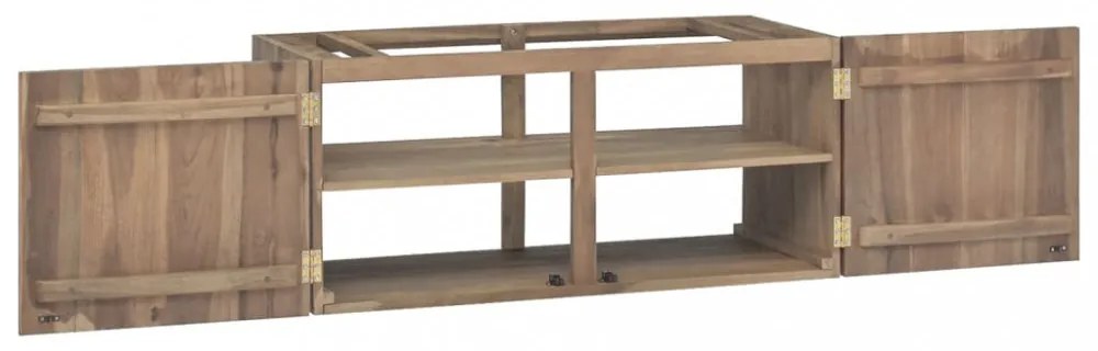 tömör tíkfa falra szerelhető fürdőszobaszekrény 90 x 39 x 40 cm