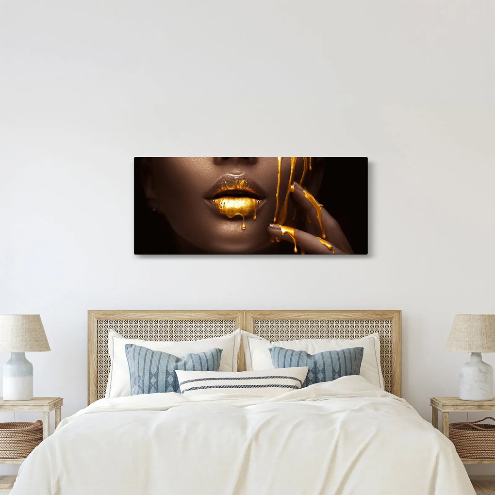 Kép - Nő arany ajkal (120x50 cm)