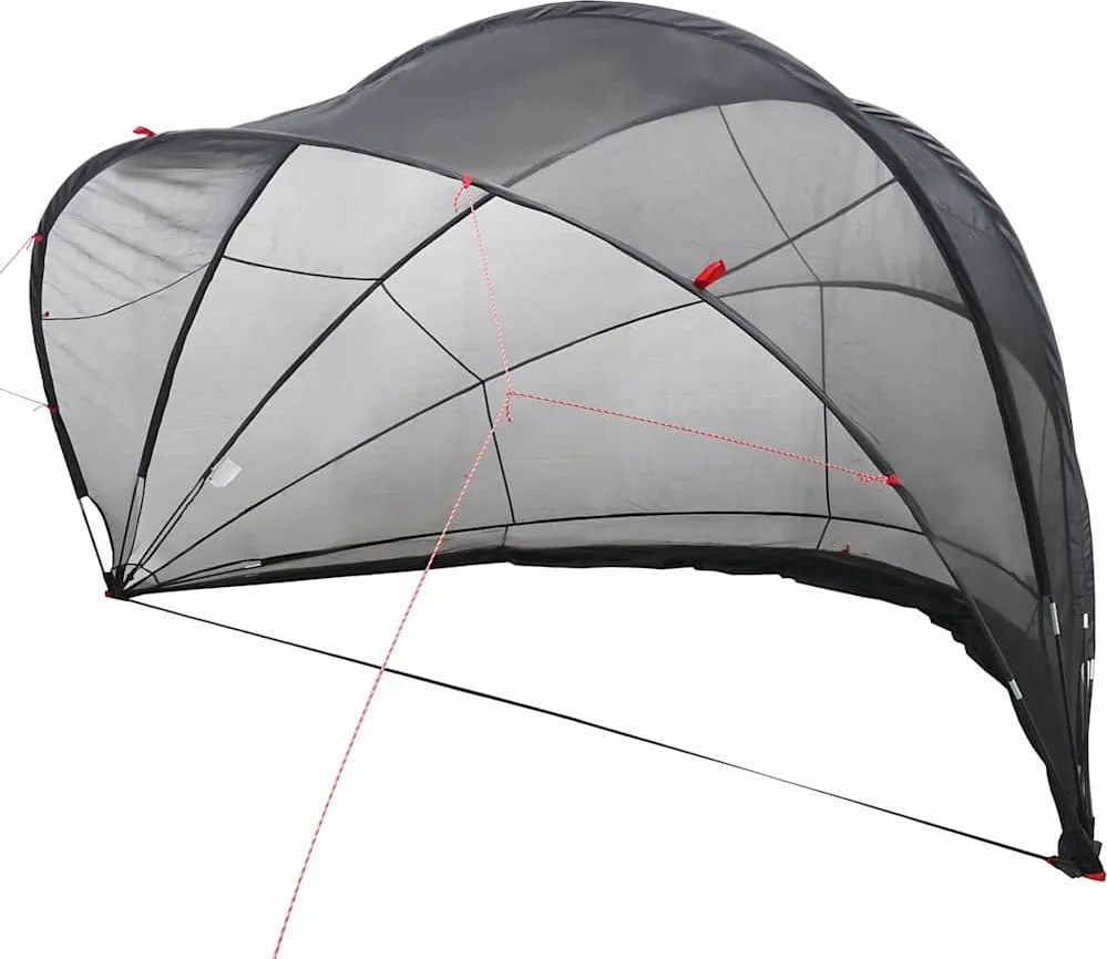 vidaXL Medence kupola Fekete 500 x 500 x 236 cm