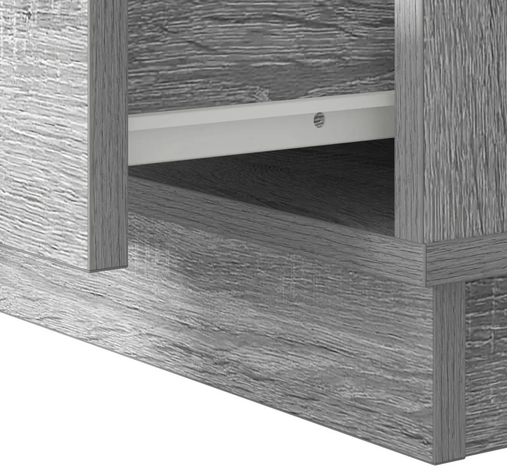 Éjjeli asztal LED-del Szürke Sonoma 50x34,5x50 cm