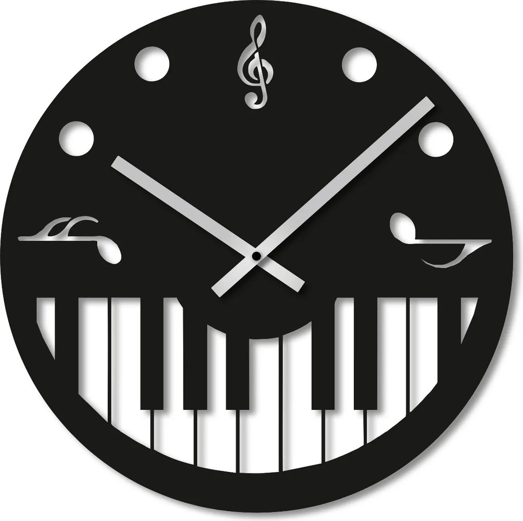 Falióra 60 cm Fa Falióra Nagy Fekete Zene Zongora