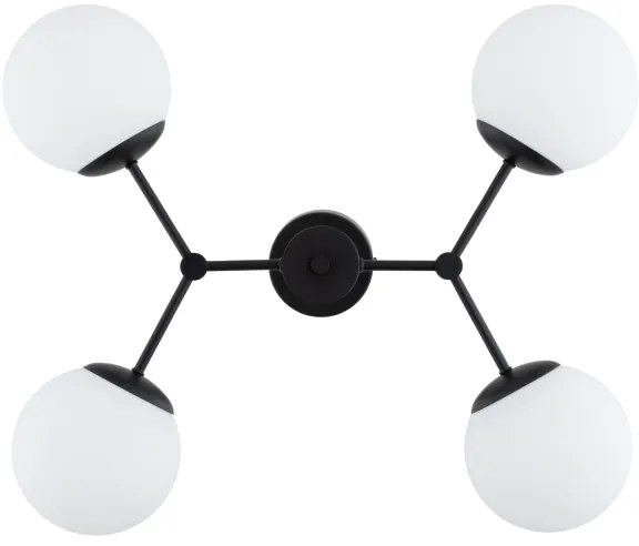 Csillár rúdon FOTON 4xE14/10W/230V fekete