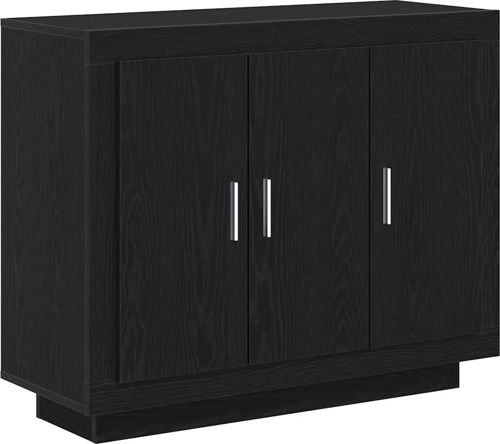 vidaXL Széf Fekete tölgy 92 x 35 x 75 cm Faanyag