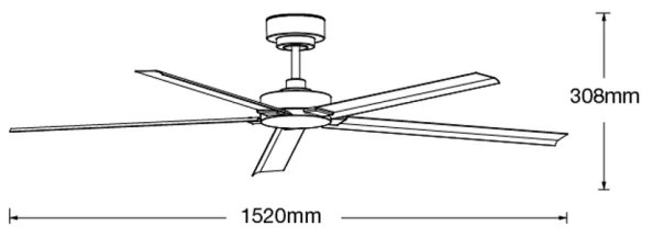 Lucci air 21616049 - Mennyezeti ventilátor MONZA IP55 fehér + távirányítás