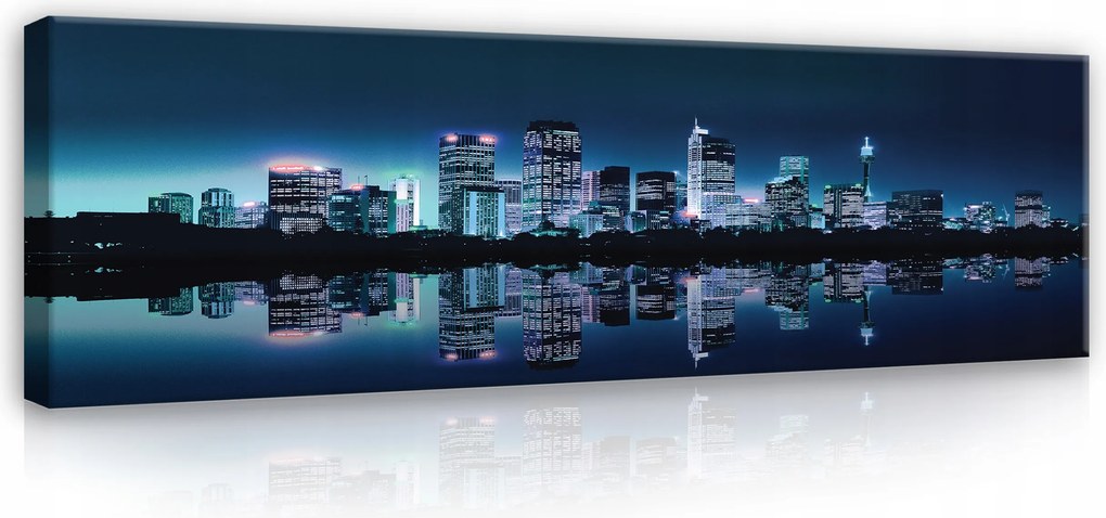 Vászonkép Hálószoba Nappali Város Éjszaka Modern New York Vászonkép 145x45