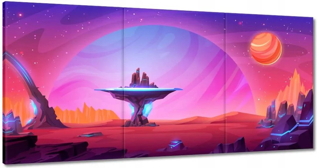 Vászonkép 60x30 Kozmosz bolygó