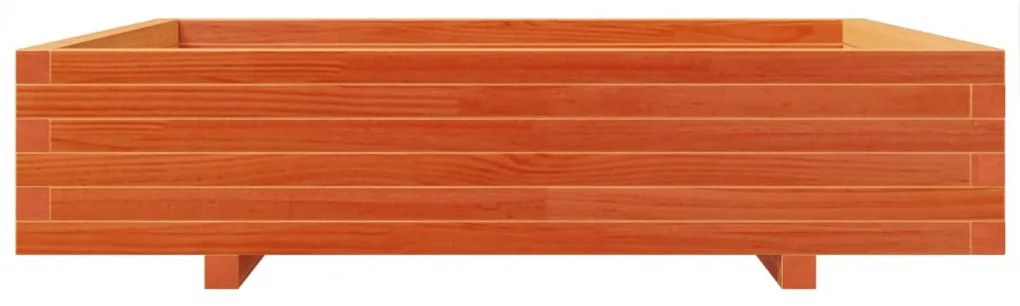 viaszbarna tömör fenyőfa kerti virágláda 110x110x26,5 cm