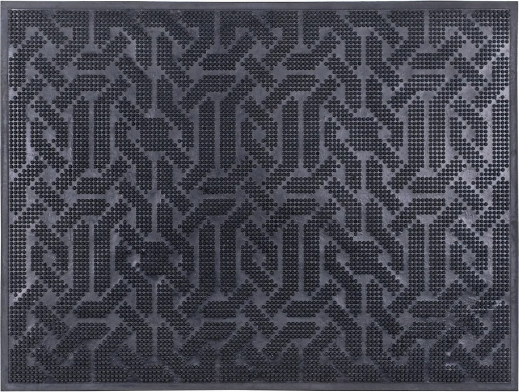 Lábtörlő bejárati ajtó gumi Forma 55 x 41 cm fekete