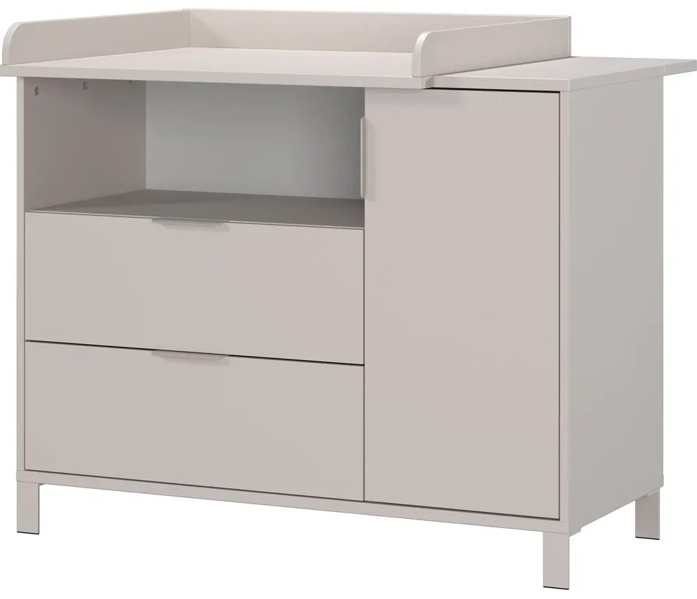 Krémszínű gyerek komód pelenkázó feltéttel 115x102x77 cm Alkmaar – Germania