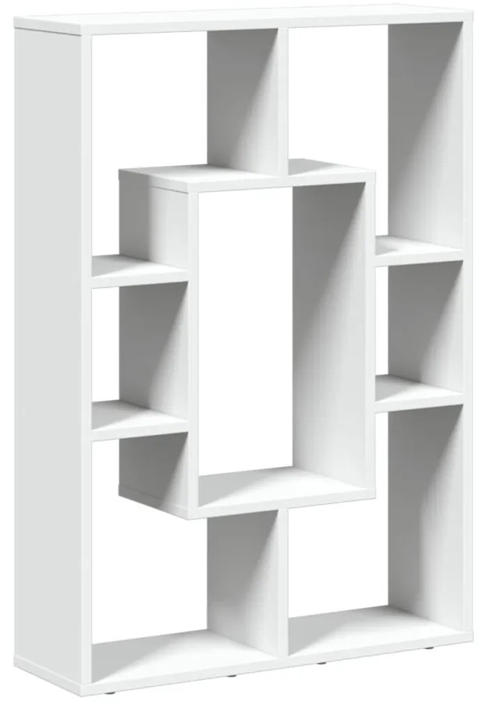 fehér szerelt fa könyvespolc 63 x 20 x 90 cm