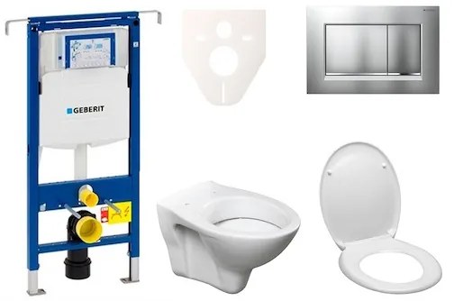 Fali WC szett Geberit előtétfalas szereléshez + Ceramia S-Line Pro WC 111.355.00.5ND7