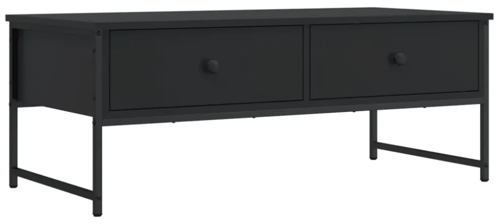fekete szerelt fa dohányzóasztal 101x49x39,5 cm