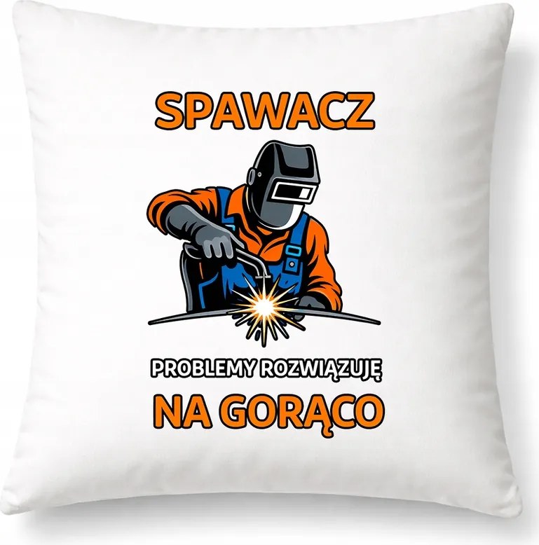 Hegesztő párna Ajándék Hegesztőnek Karácsonyi ajándék Fehér