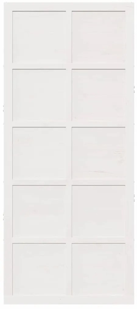 Istállóajtó Fehér 90 x 210 cm Tömör fenyőfa