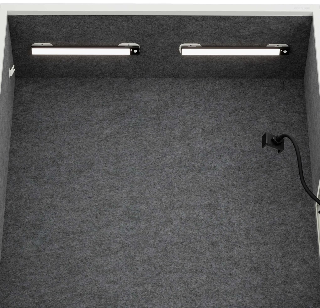 Sally 1150mm korpus Biały - siedzisko Ciemnoszary