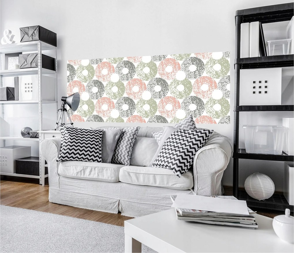 Fotótapéta Absztrakt pasztell körök geometria világos háttér 250x104 +ragasztó