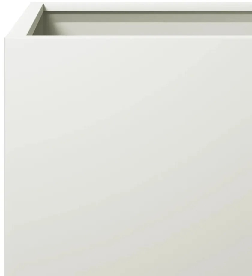 fehér acél kerti virágtartó 50 x 50 x 50 cm