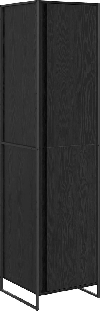 vidaXL Szekrény tárolóval 2 pcs Fekete tölgy 50 x 50 x 200 cm Faanyag