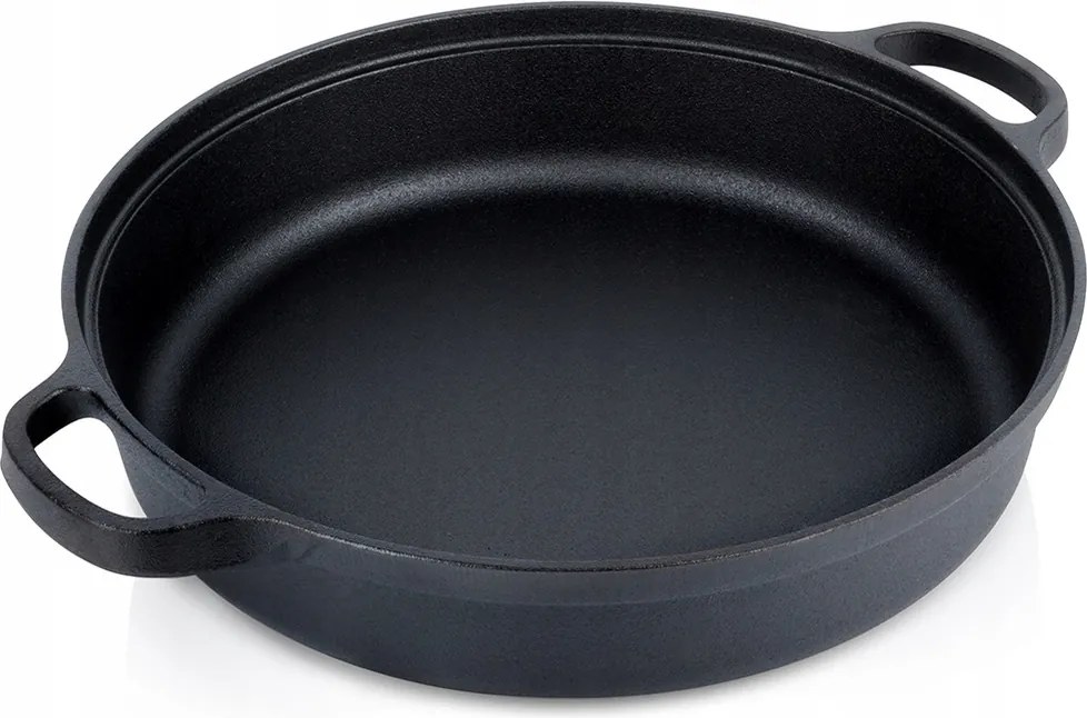 Nagy Öntöttvas Serpenyő serpenyő párolási sütés 30 cm