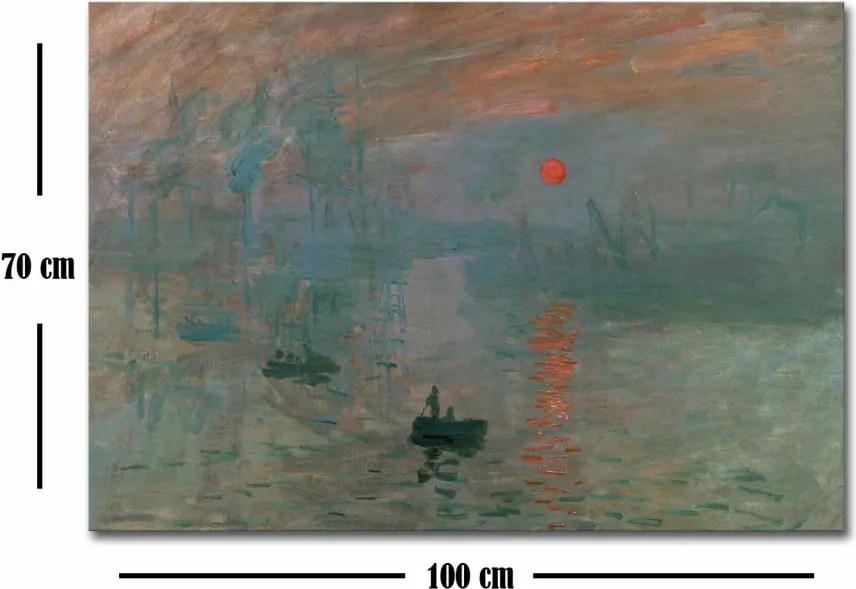70100FAMOUSART-040 Monet velúr vászonkép, 70 x 100 cm