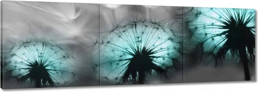 Vászonkép 120x40 Türkiz pitypangok Víz