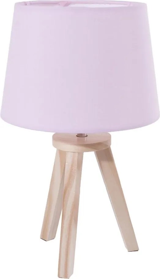 Atmosphera - Asztali lámpa TRIPOD 1xE14/40W/230V fenyő/rózsaszín