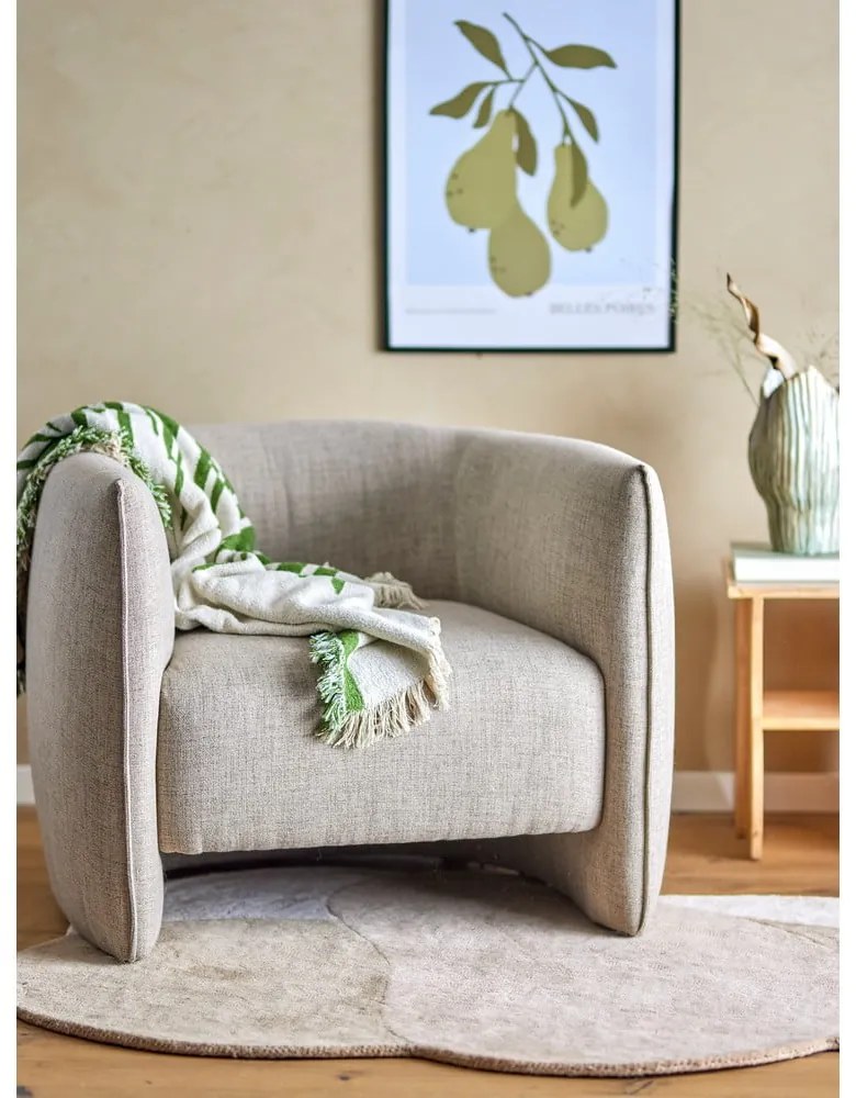 Bézs fotel Bacio – Bloomingville