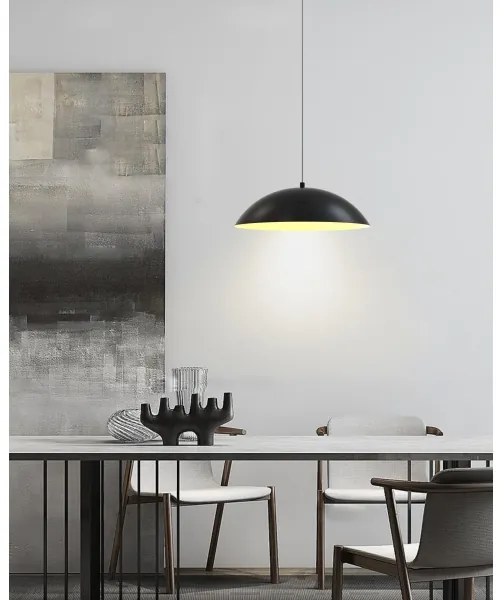 Wofi 6001-104 - LED Dimmelhető csillár zsinóron ROSCOFF LED/19W/230V fekete/arany