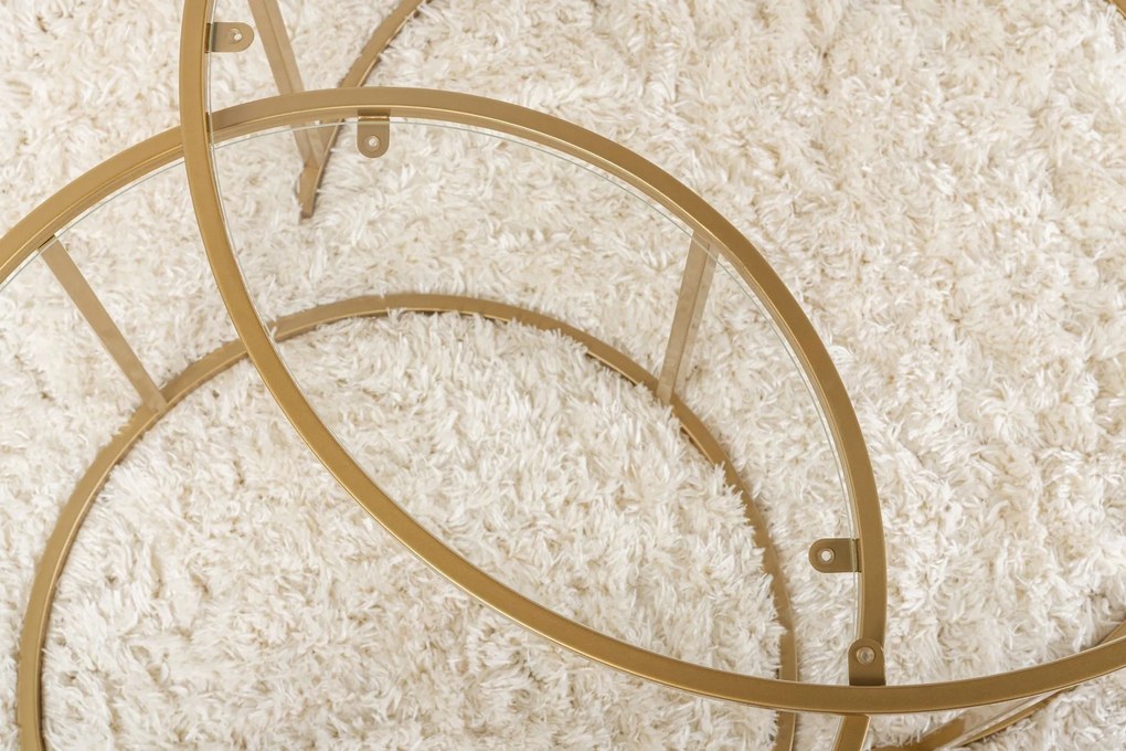 Dohányzóasztal Aurum - 80, 60 - Arany, Transparent