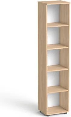 Szekrény, 5 rendező magas, nyitott, polcos, keskeny MAYAH Freedom SV-03, tölgy (IBXSZ03T)