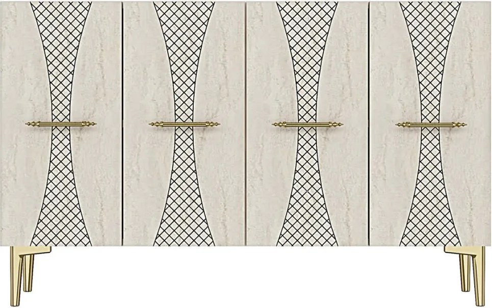Slim 120 - White, Travertine