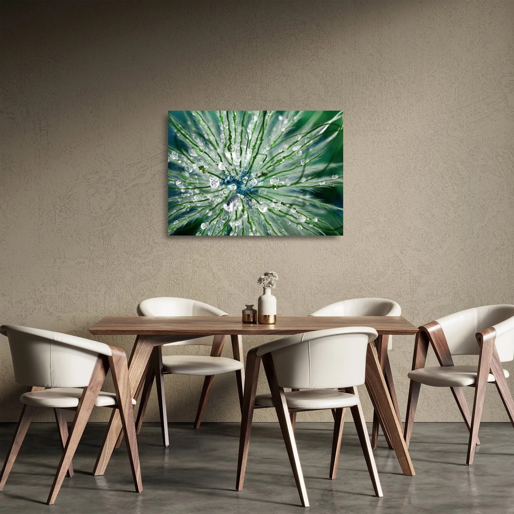 Üveg kép - Makro kép egy virágról (70x50 cm)