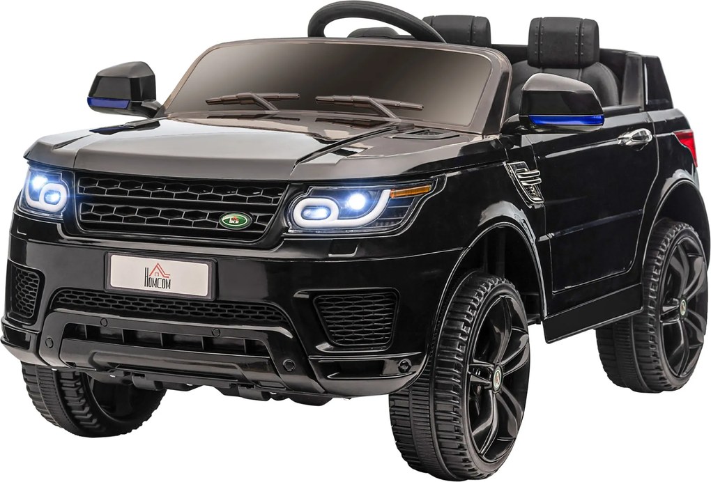 HOMCOM Gyerek Elektromos Autó 12V Gyermek Jármű 2.4 GHz Távirányítóval, 2 Motorral, Lágy Indítással, Hanggal, Fényszórókkal, Elektromos Jármű 5 km/h,