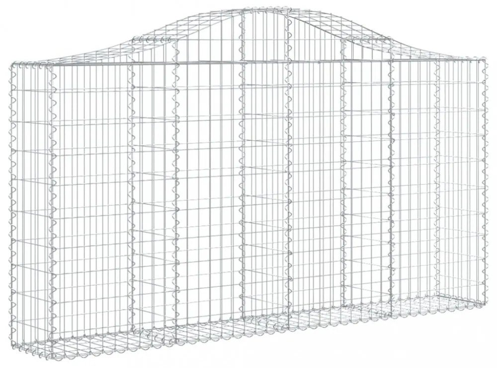 14 db íves horganyzott vas gabion kosár 200x30x100/120 cm